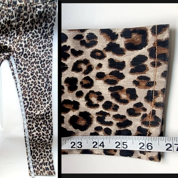 Veronica Beard Debbie Skinny Jeans 10" High Rise Leopard - Picture 13 of 14